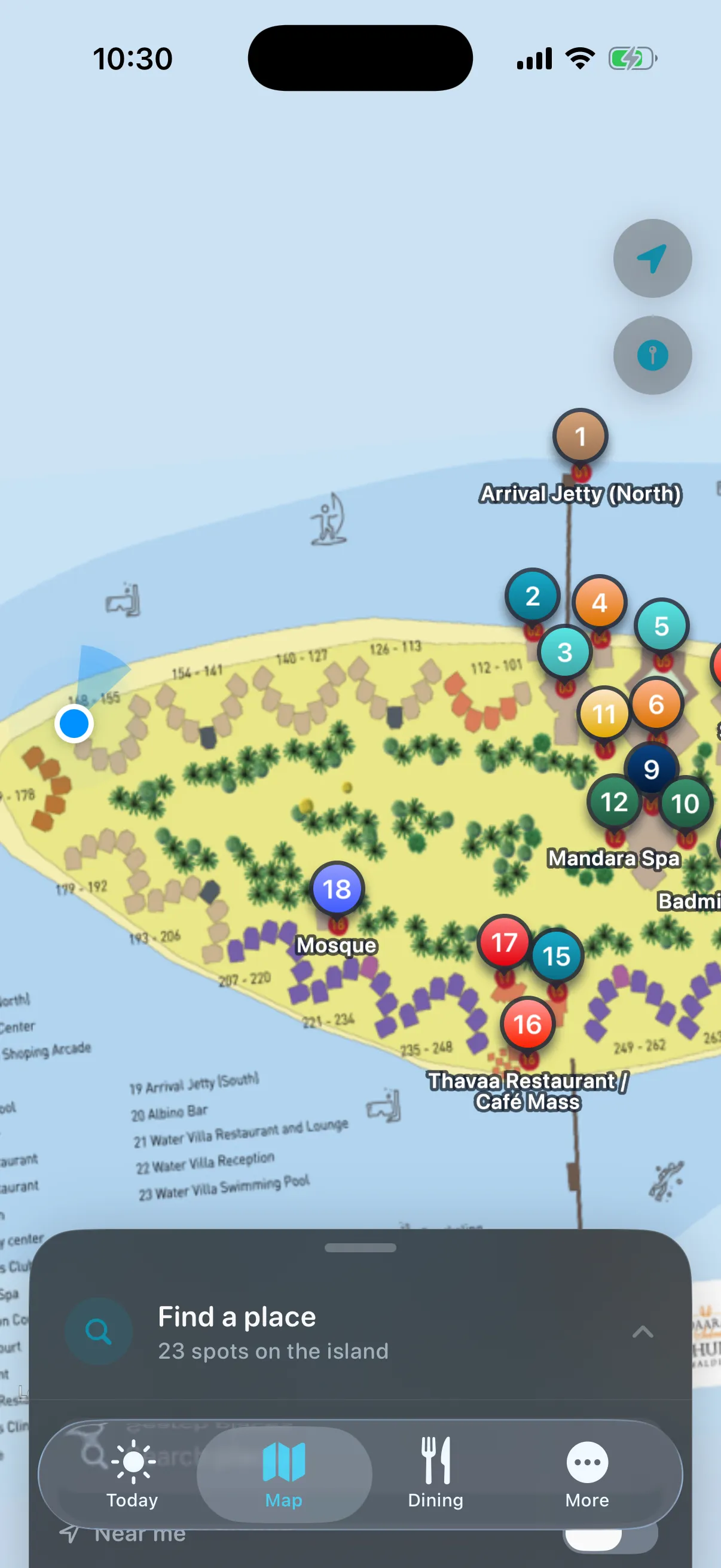 The island — An illustrated map of your island.